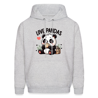 Love Pandas Hoodie - ash 