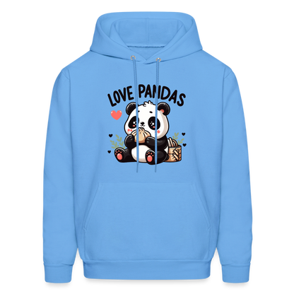 Love Pandas Hoodie - carolina blue