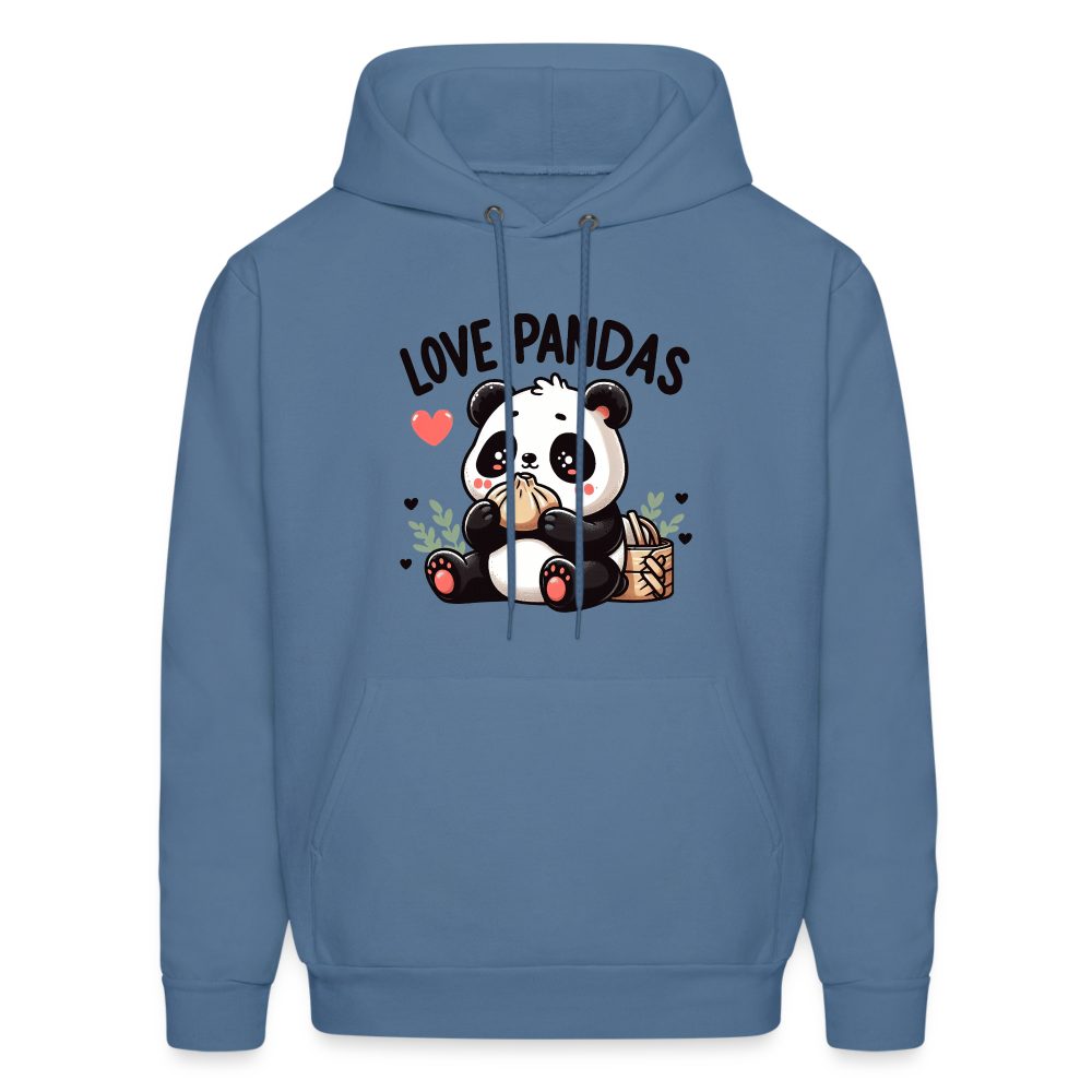 Love Pandas Hoodie - denim blue