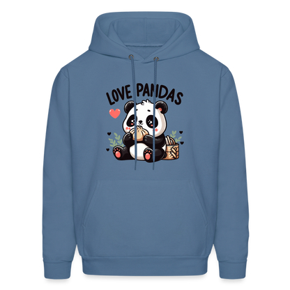 Love Pandas Hoodie - denim blue