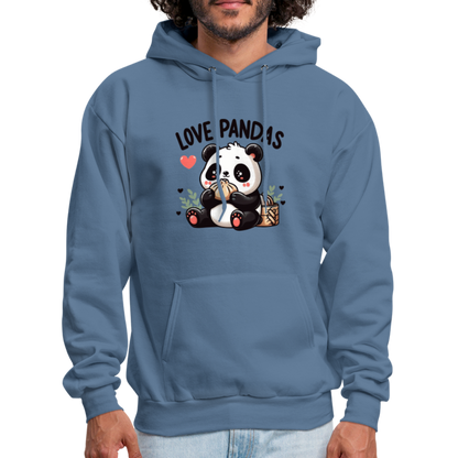 Love Pandas Hoodie - denim blue