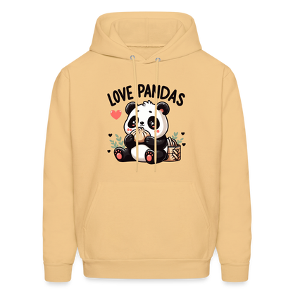 Love Pandas Hoodie - light yellow