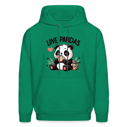 Love Pandas Hoodie - kelly green