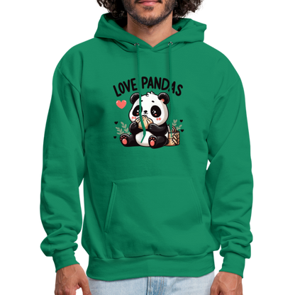 Love Pandas Hoodie - kelly green