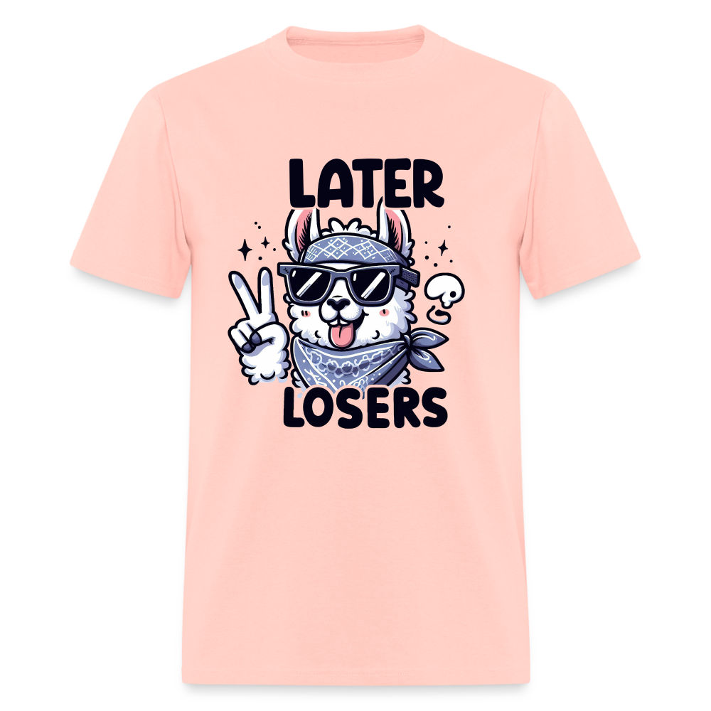 Llama says Later Losers T-Shirt - blush pink 