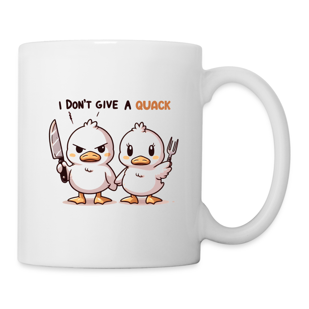 I Don't Give a Quack Coffee Mug - white