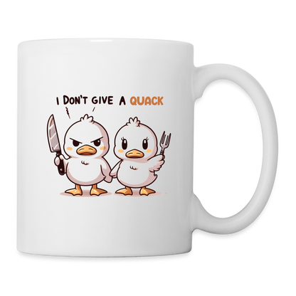 I Don't Give a Quack Coffee Mug - white