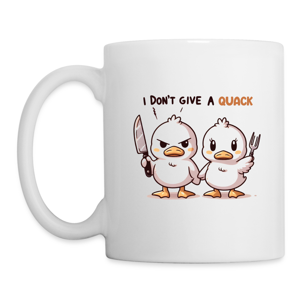 I Don't Give a Quack Coffee Mug - white