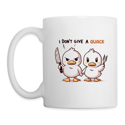 I Don't Give a Quack Coffee Mug - white