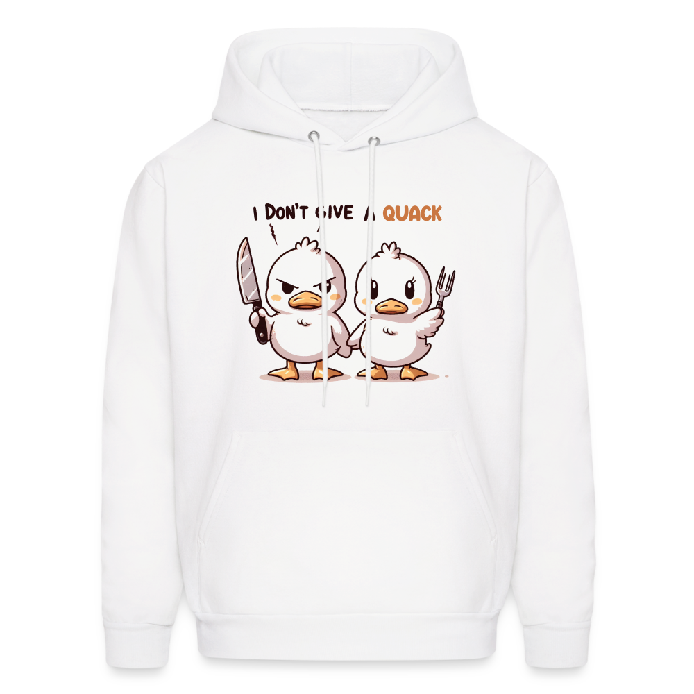 I Don't Give a Quack Hoodie - white