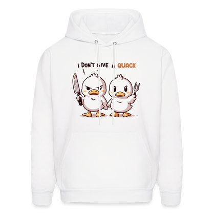 I Don't Give a Quack Hoodie - white