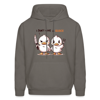 I Don't Give a Quack Hoodie - asphalt gray