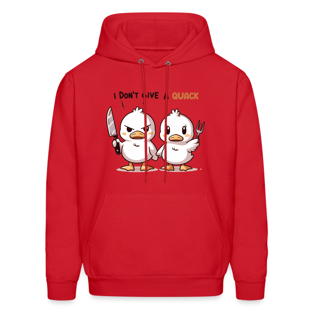 I Don't Give a Quack Hoodie - red