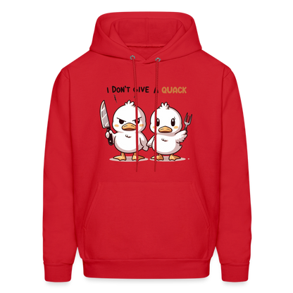 I Don't Give a Quack Hoodie - red