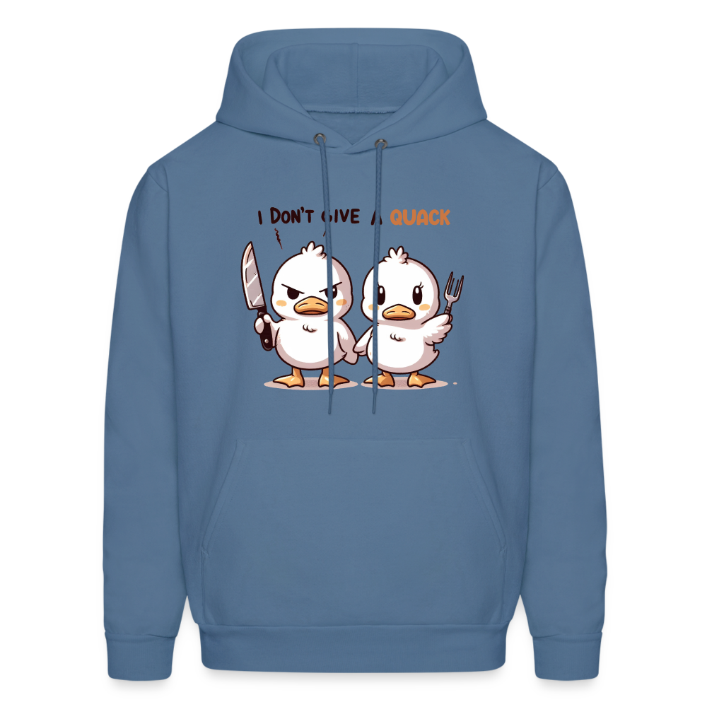 I Don't Give a Quack Hoodie - denim blue