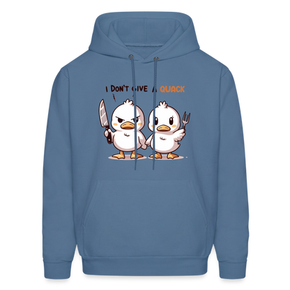 I Don't Give a Quack Hoodie - denim blue