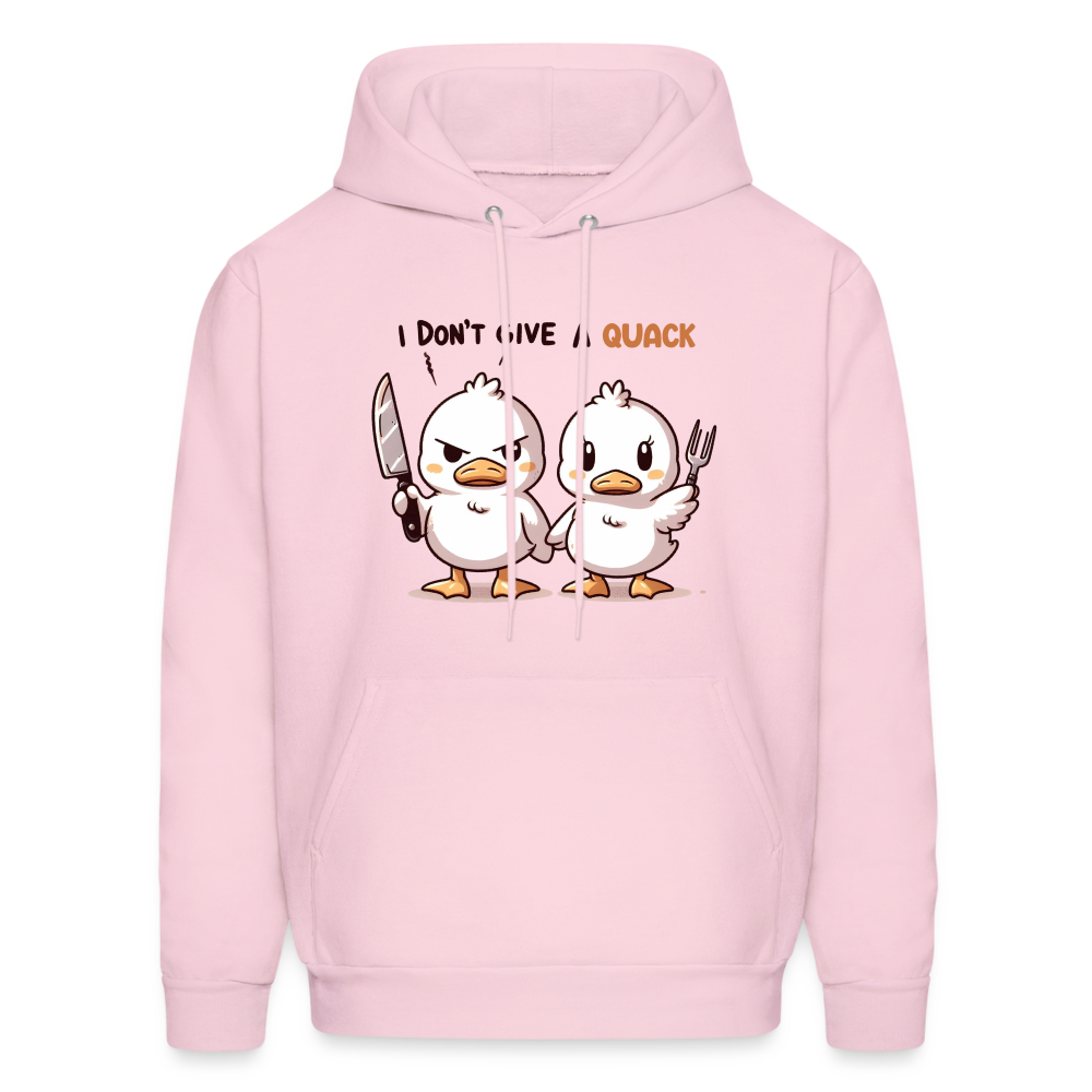 I Don't Give a Quack Hoodie - pale pink