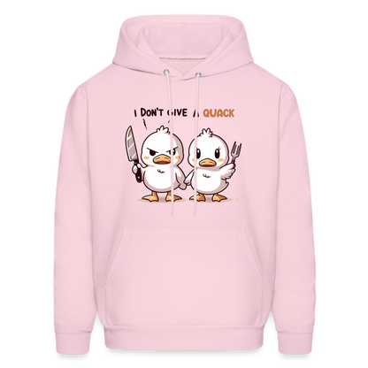 I Don't Give a Quack Hoodie - pale pink