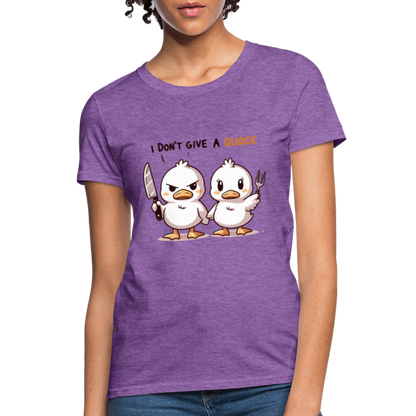 I Don't Give a Quack Women's Contoured T-Shirt - purple heather