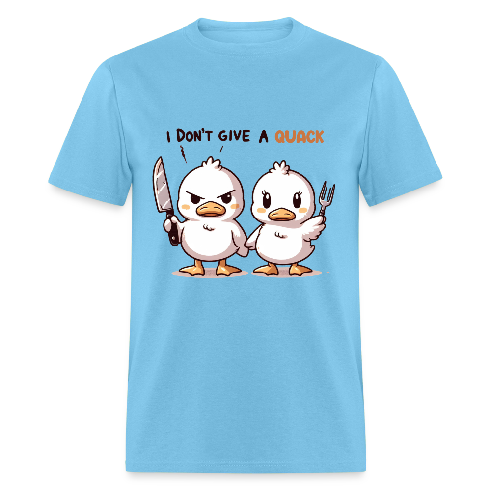 I Don't Give a Quack T-Shirt - aquatic blue