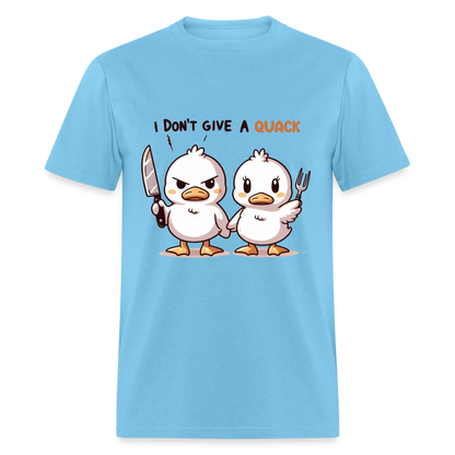 I Don't Give a Quack T-Shirt - aquatic blue