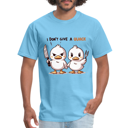 I Don't Give a Quack T-Shirt - aquatic blue