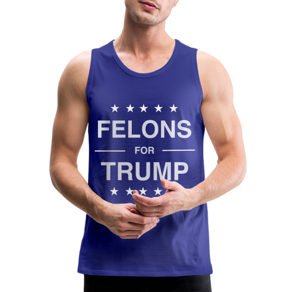 Felons for Trump Men’s Premium Tank Top - royal blue