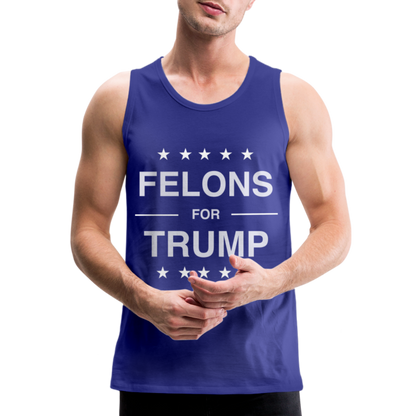 Felons for Trump Men’s Premium Tank Top - royal blue