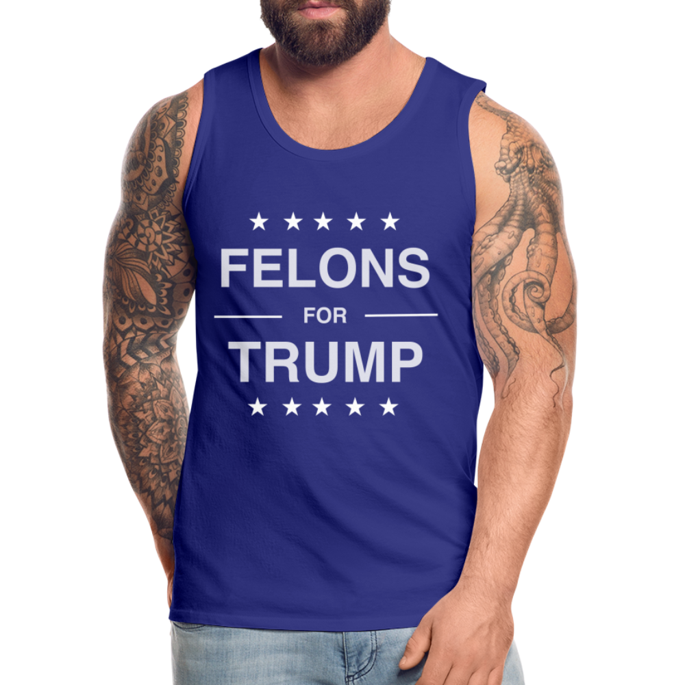 Felons for Trump Men’s Premium Tank Top - royal blue