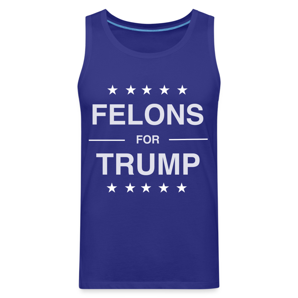 Felons for Trump Men’s Premium Tank Top - royal blue