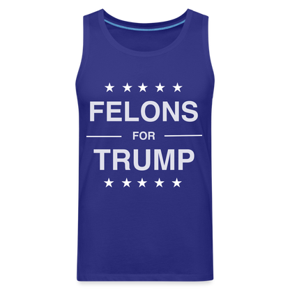 Felons for Trump Men’s Premium Tank Top - royal blue