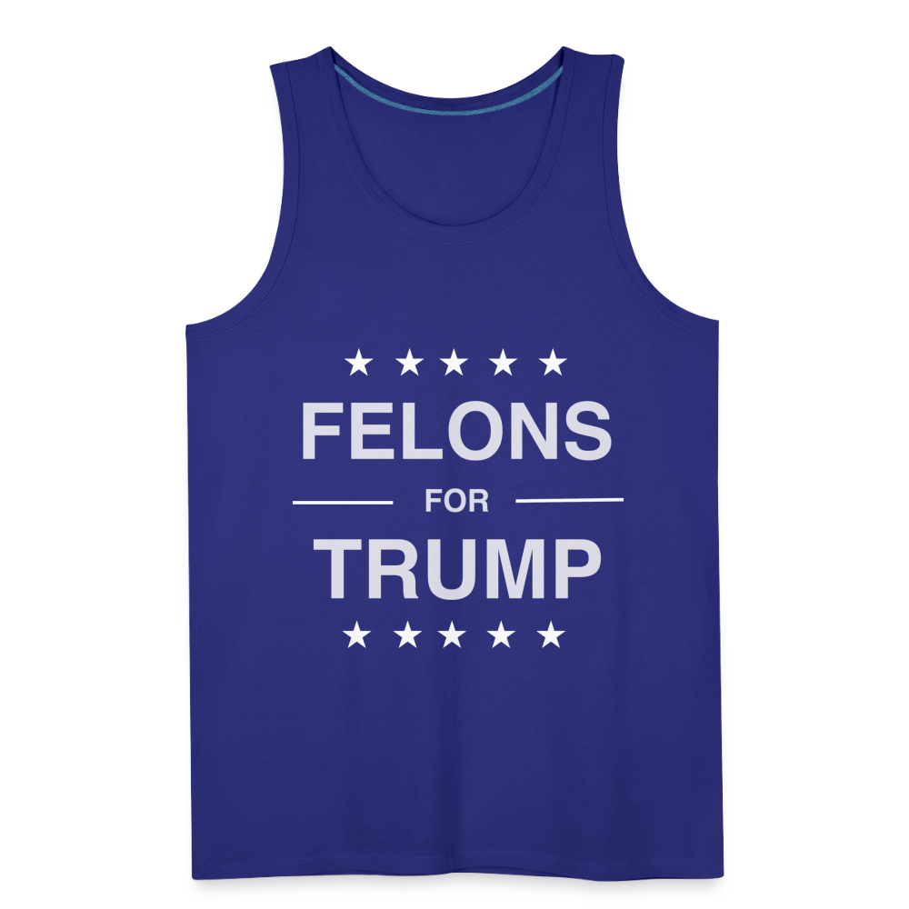 Felons for Trump Men’s Premium Tank Top - royal blue