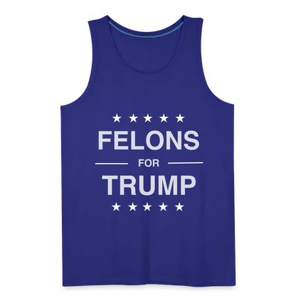 Felons for Trump Men’s Premium Tank Top - royal blue