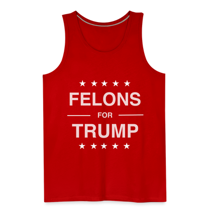 Felons for Trump Men’s Premium Tank Top - red