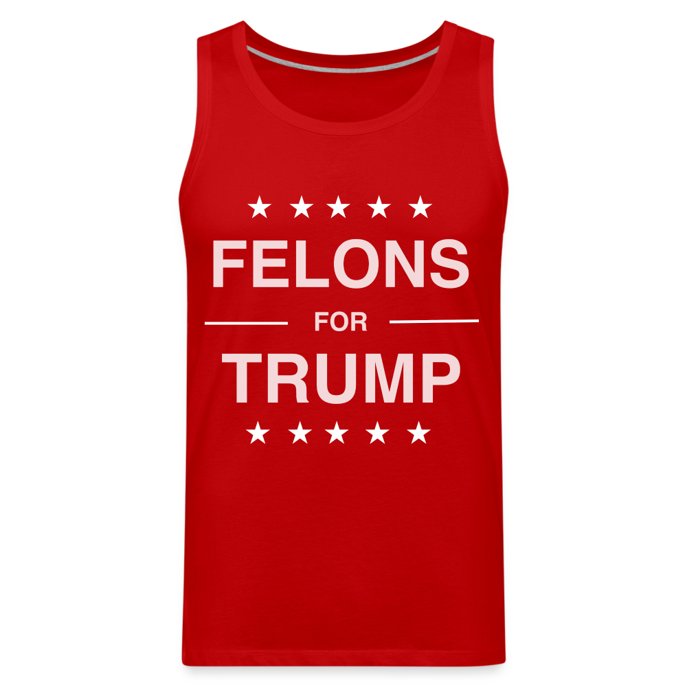 Felons for Trump Men’s Premium Tank Top - red