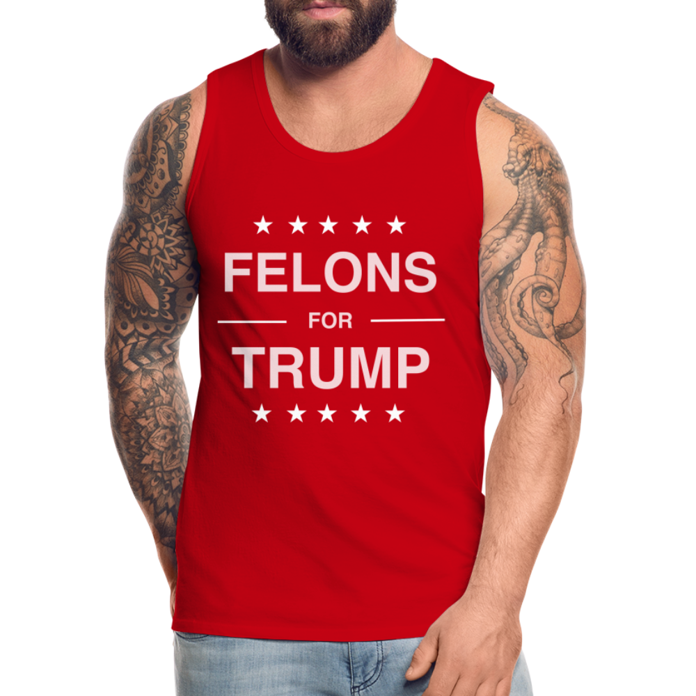 Felons for Trump Men’s Premium Tank Top - red