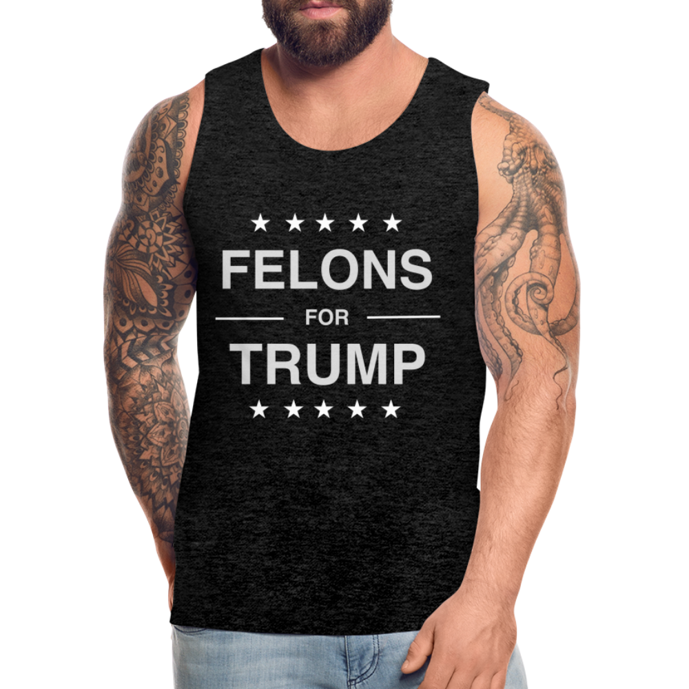 Felons for Trump Men’s Premium Tank Top - charcoal grey