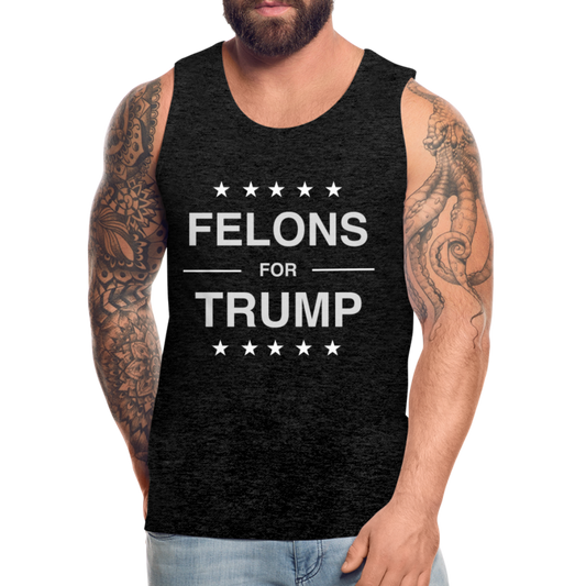 Felons for Trump Men’s Premium Tank Top - charcoal grey