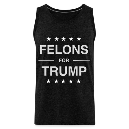 Felons for Trump Men’s Premium Tank Top - charcoal grey