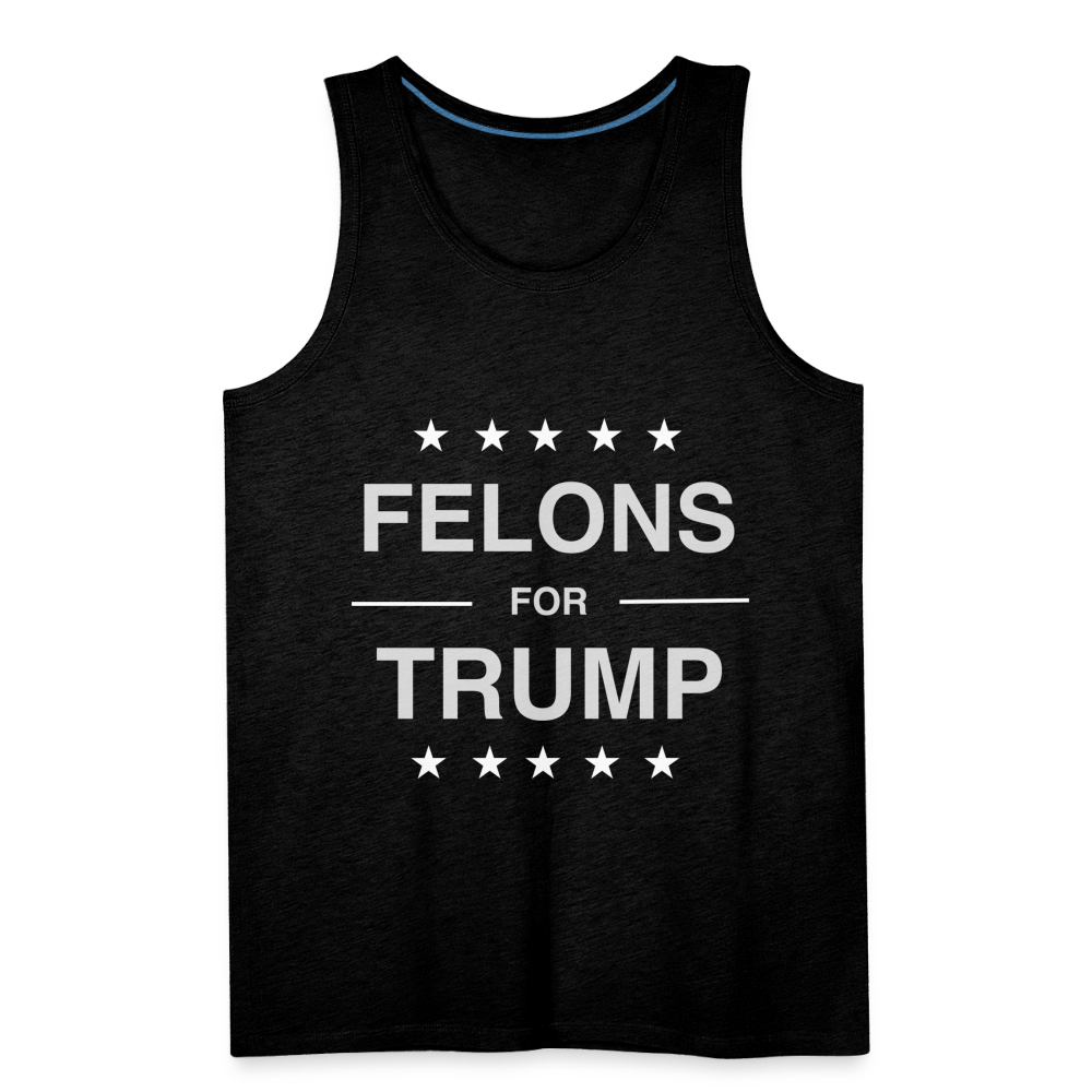 Felons for Trump Men’s Premium Tank Top - charcoal grey