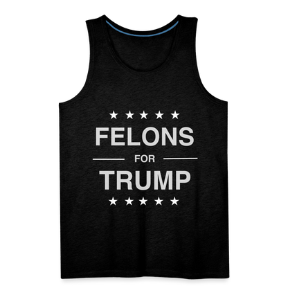 Felons for Trump Men’s Premium Tank Top - charcoal grey