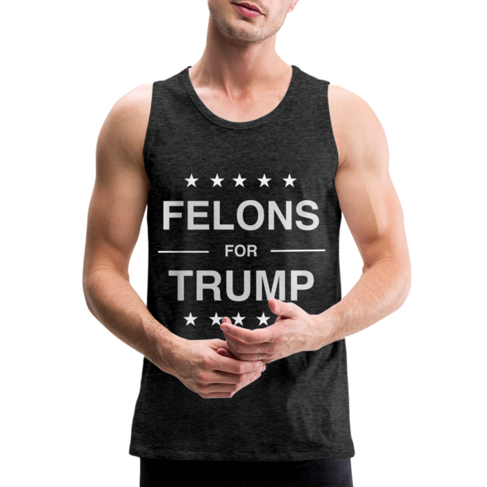 Felons for Trump Men’s Premium Tank Top - charcoal grey