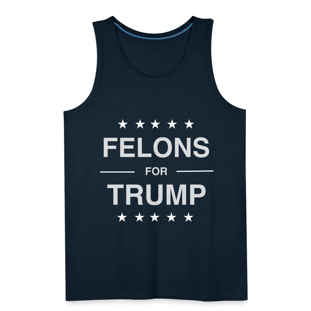 Felons for Trump Men’s Premium Tank Top - deep navy