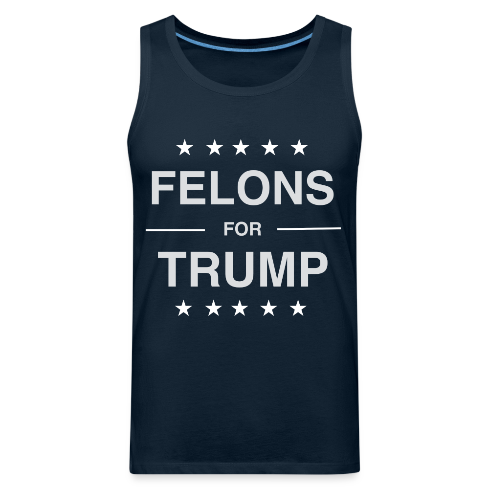 Felons for Trump Men’s Premium Tank Top - deep navy