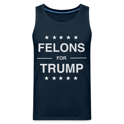 Felons for Trump Men’s Premium Tank Top - deep navy