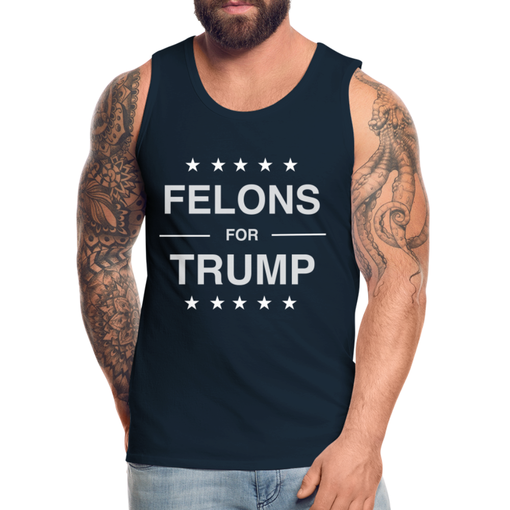 Felons for Trump Men’s Premium Tank Top - deep navy