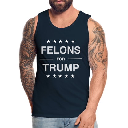 Felons for Trump Men’s Premium Tank Top - deep navy