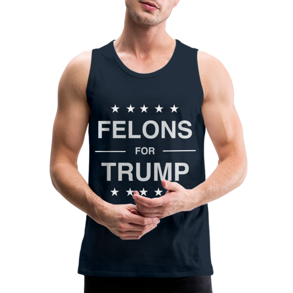 Felons for Trump Men’s Premium Tank Top - deep navy