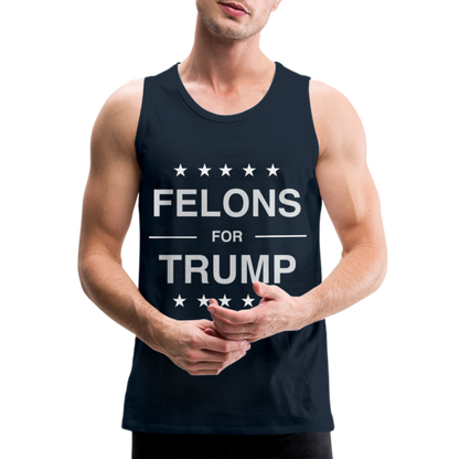 Felons for Trump Men’s Premium Tank Top - deep navy