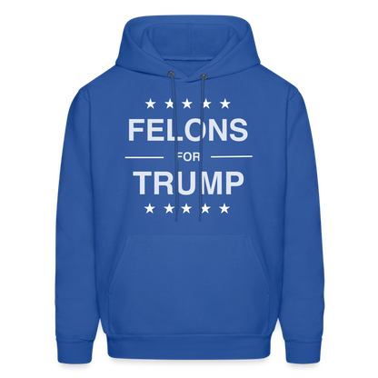 Felons for Trump Hoodie - royal blue